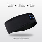 SleepTune benefits: 6mm flat speakers, silent to your partner, 10-hour battery, breathable stretch fabric